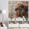 Designart - Peaceful Lion - Animal Art Print on Natural Pine Wood